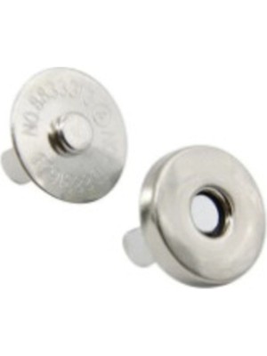 Örgü Çantaya Mıknatıslı Çıtçıt Gümüş Renk 20’li Paket