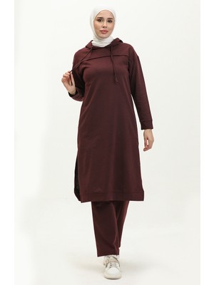 Sefa Merve Iki Iplik Eşofman Takım 3034-14 Mürdüm