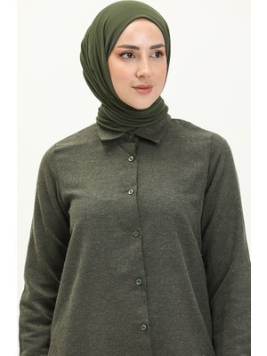 Yırtmaçlı Tunik 2559-07 Haki