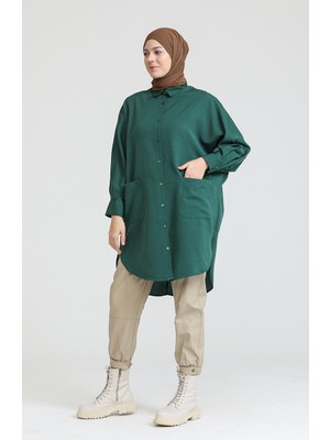 Cepli Tunik 2561-07 Zümrüt Yeşili