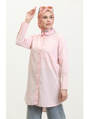 Sefa Merve Düğmeli Tunik 4820-06 Somon