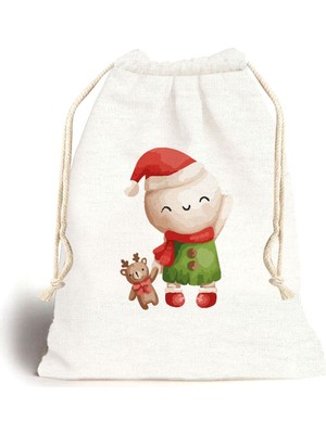 Tekno Trust Gnome Oyuncak Figürlü Kanvas Oyuncak ve Çamaşır Saklama Torbası 20X30CM Ebat