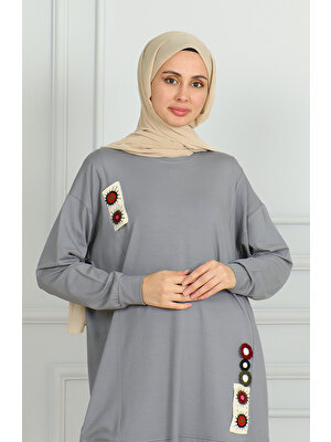 Salaş Kesim Araboy Tunik 9123-01 Gri