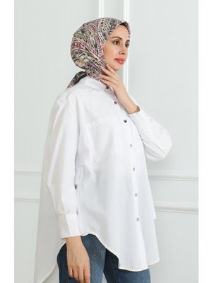 Karaca Rayon Eşarp 81052-07 Siyah Lila