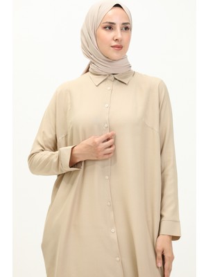 Sefa Merve Reglan Kol Tunik 6433-22 Taş