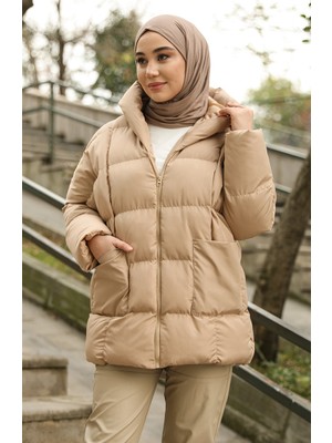 Sefa Merve Oversize Dolum Mont 6054-04 Bej