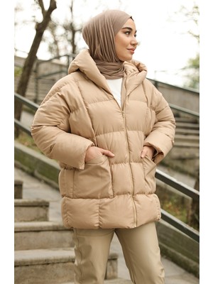 Sefa Merve Oversize Dolum Mont 6054-04 Bej