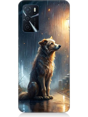 Teknomeg Oppo A16 Uyumlu Yağmurlu Sokak  Desenli Silikon Kılıf