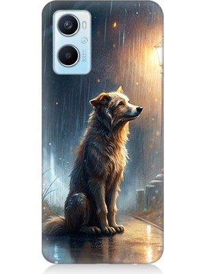 Teknomeg Oppo A96 Uyumlu Yağmurlu Sokak  Desenli Silikon Kılıf