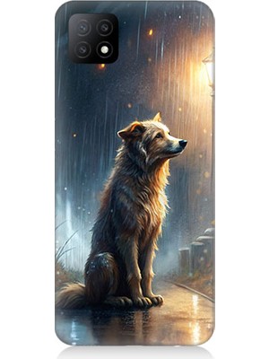 Teknomeg Oppo A53 Uyumlu Yağmurlu Sokak  Desenli Silikon Kılıf