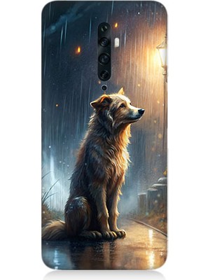 Oppo Reno 2z Uyumlu Yağmurlu Sokak  Desenli Silikon Kılıf
