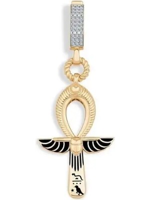 Ema Jewellery Altın Mineli Ankh Charm