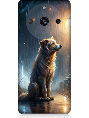 Teknomeg Realme 11 Pro Plus Uyumlu Yağmurlu Sokak  Desenli Silikon Kılıf