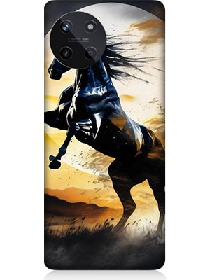 Teknomeg Realme 11 4g Uyumlu Şaha Kalkmış At  Desenli Silikon Kılıf