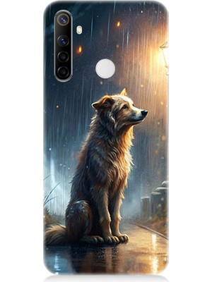 Teknomeg Realme 6i Uyumlu Yağmurlu Sokak  Desenli Silikon Kılıf