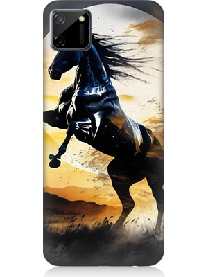Teknomeg Realme C11 Uyumlu Şaha Kalkmış At  Desenli Silikon Kılıf