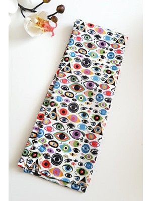Renkli Göz Desenli Afrika Telli Bandana