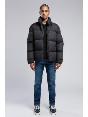 Lee Cooper Bruce Erkek Dik Yaka Şişme Mont Lacivert