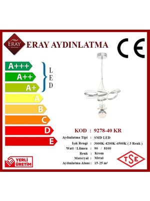 Eray Aydınlatma 9278-40 LED Krom Avize