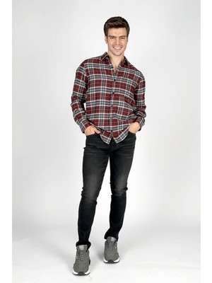 Lee Cooper Jack Normal Bel Dar Kesim Dar Paça Gri Erkek Jean Pantolon