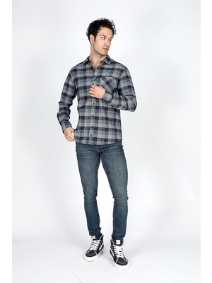 Lee Cooper Jeff Normal Bel Dar Kesim Çok Dar Paça Mavi Erkek Jean Pantolon