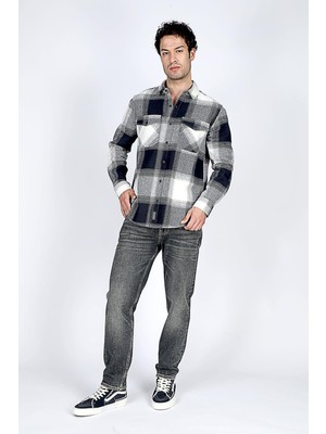 Lee Cooper Oxford Yüksek Bel Rahat Konik Kesim Daralan Paça Siyah Erkek Jean Pantolon