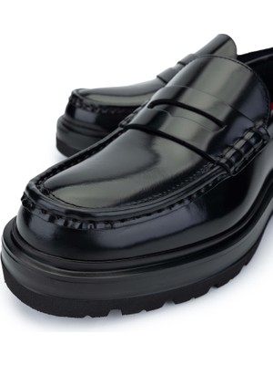 Callaghan Erkek  Deri Siyah Loafer Ayakkabı 618 52310 Erk Ayk SK24-25 Negro