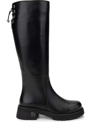 Tamer Tanca Kadın  Deri Siyah Deri Casual Çizme 33 2041 Bn Czm SK24-25 Sıyah Dr