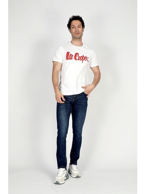 Lee Cooper Marco Normal Bel Dar Kesim Düz Paça Mavi Erkek Jean Pantolon