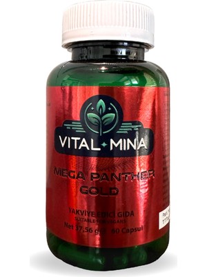 Vital Mina Vitalmina 60 Kapsül Megapanther Gold Prstat Aromasız Bitkisel Takviye Edici Gıda