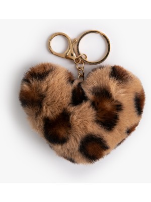 Koton Suni Kürk Detaylı Kalpli Anahtarlık