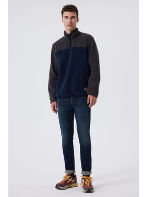 Lee Cooper Jeff Erkek Skınny Süper Dar Kesim Normal Bel Dar Paça Jean Pantolon Mavi