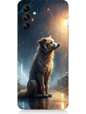 Samsung Galaxy A04S Uyumlu Yağmurlu Sokak  Desenli Silikon Kılıf