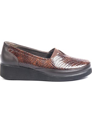 Bulldozer 240744 Taba Kroko Kadın Ayakkabı