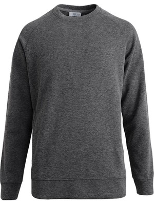 Uki Antrasit Bisiklet Yaka Sweatshirt