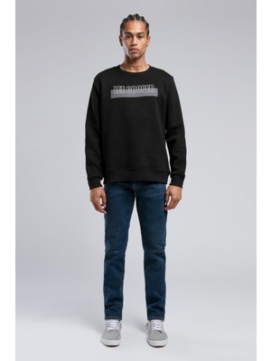 Lee Cooper Noah Erkek O Yaka Sweatshirt Siyah