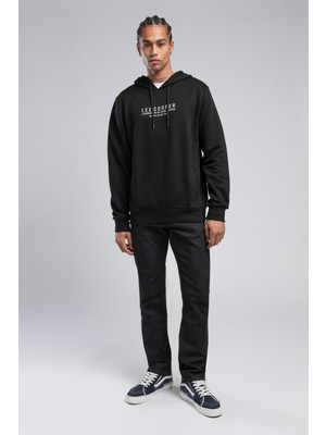 Lee Cooper Faust Erkek Kapüşonlu Sweatshirt Siyah