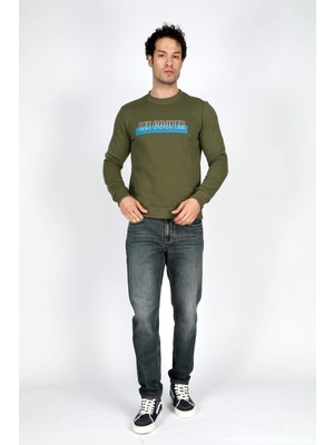 Lee Cooper Noah Erkek O Yaka Sweatshirt Haki