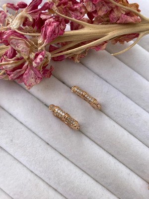 Stainless Steel Mia Takı Çelik Tırtıl Küpe