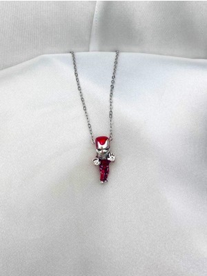 Demir Adam Ironman Süper Kahraman Tony Stark Paslanmaz Çelik Charm Kolye