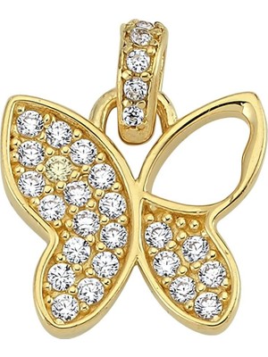 14 Ayar Altın Kelebek Kolye Ucu 1,27 gr