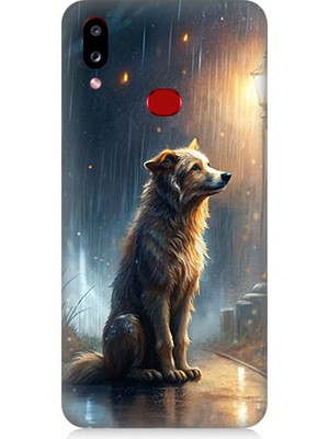Samsung Galaxy A10S Uyumlu Yağmurlu Sokak  Desenli Silikon Kılıf