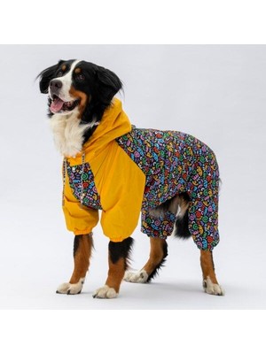 Pawstar Ferrara Polarlı Su Geçirmez Orta Büyük Irk Köpek Yağmurluk Tulum