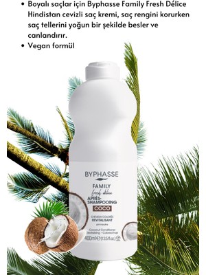 Byphasse Family Fresh Hindistan Cevizli Canlandırıcı Saç Kremi 400ml