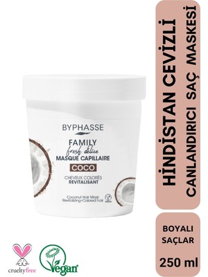 Byphasse Family Fresh Hindistan Cevizli Canlandırıcı Saç Maskesi 250ml