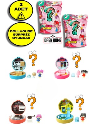 Toyfest 2 Adet Taşınabilir Dollhouse Sürpriz Paket