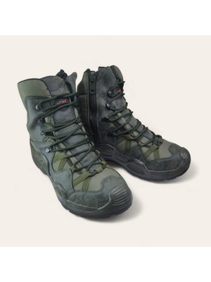 Lıghtınghm Askeri Kamp Taktikal Trekking Fermuarlı Outdoor Suni Deri Taktik Kışlık Bot