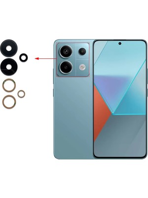 Fodos Xiaomi Redmi Note 13 Pro 4g Kamera Lensi Cam - Kamera Camı - Yapışkanlı 23117RA68G 2312FPCA6G Uyumlu