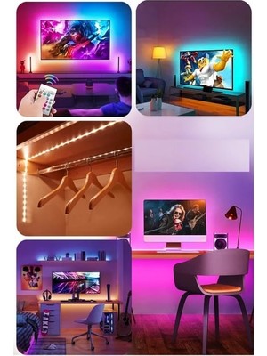 Neo Vista Rgb Şerit LED Seti 5 Metre Rgb LED 96 Renk + Trafo + Rgb Uzaktan Kumanda