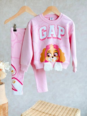 Lolipop Kids Store Paw Patrol 3 Boyutlu Pati Detaylı Sweatshirt ve Tayt Takımı